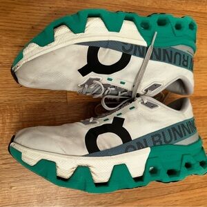 ON Running Brand Cloud Cloudmonster Hyper White/Green Women's Shoes Size 10